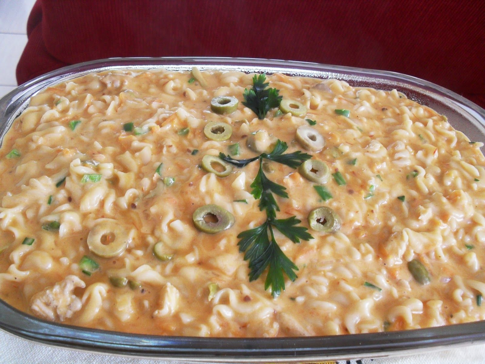 Macarrão cremoso com creme de leite