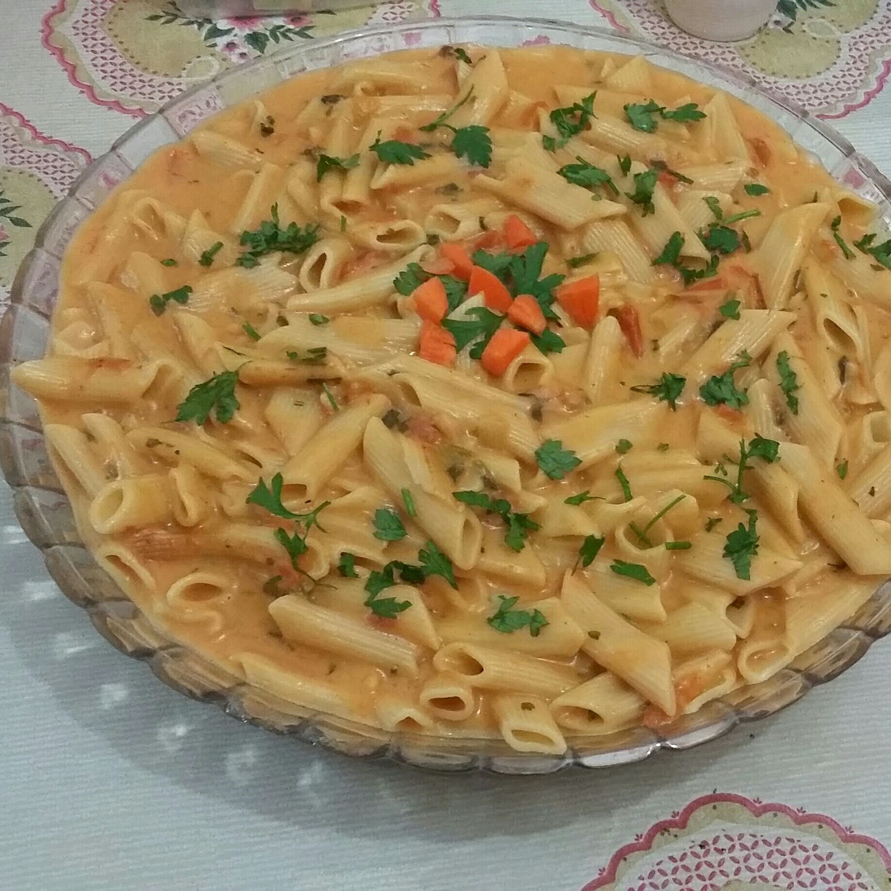 Macarrão de panela de pressão cremoso