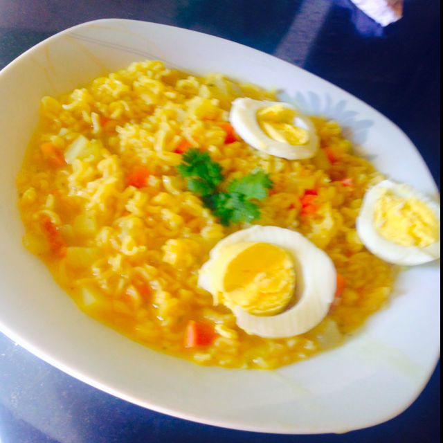 Macarrão instantâneo com legumes