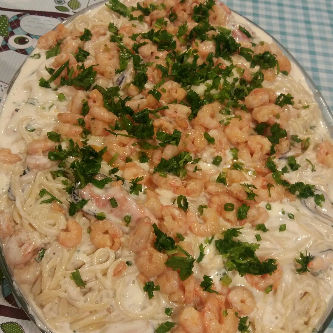 Macarronada com frutos do mar