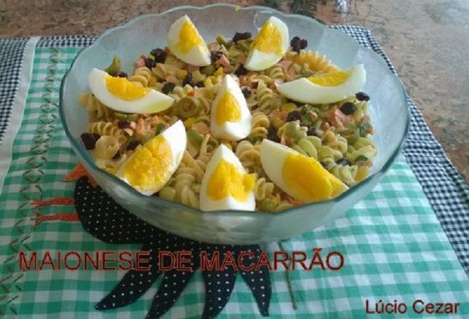 Maionese de macarrão, delícia para o verão do Lúcio Cezar