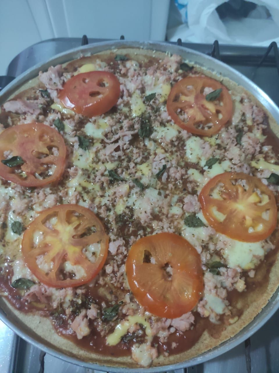 Massa de pizza no liquidificador