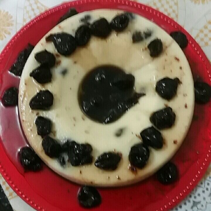 Minha receita de manjar de coco com calda de amiexas