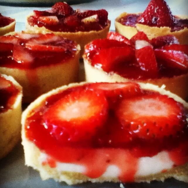 Mini cheesecake de morango