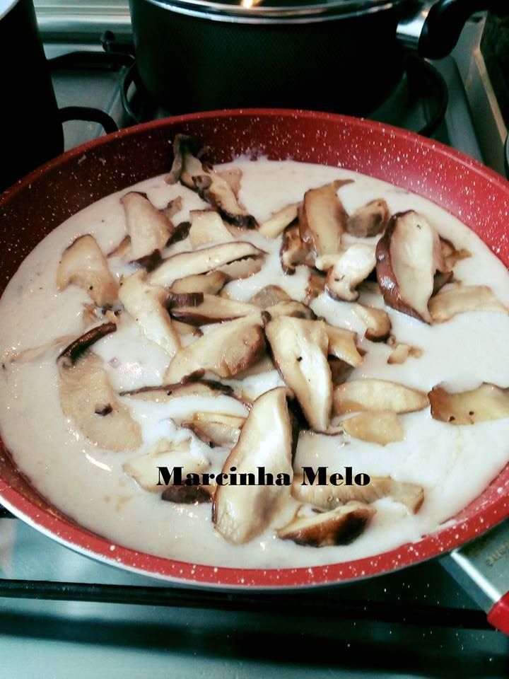 Molho branco com shitake