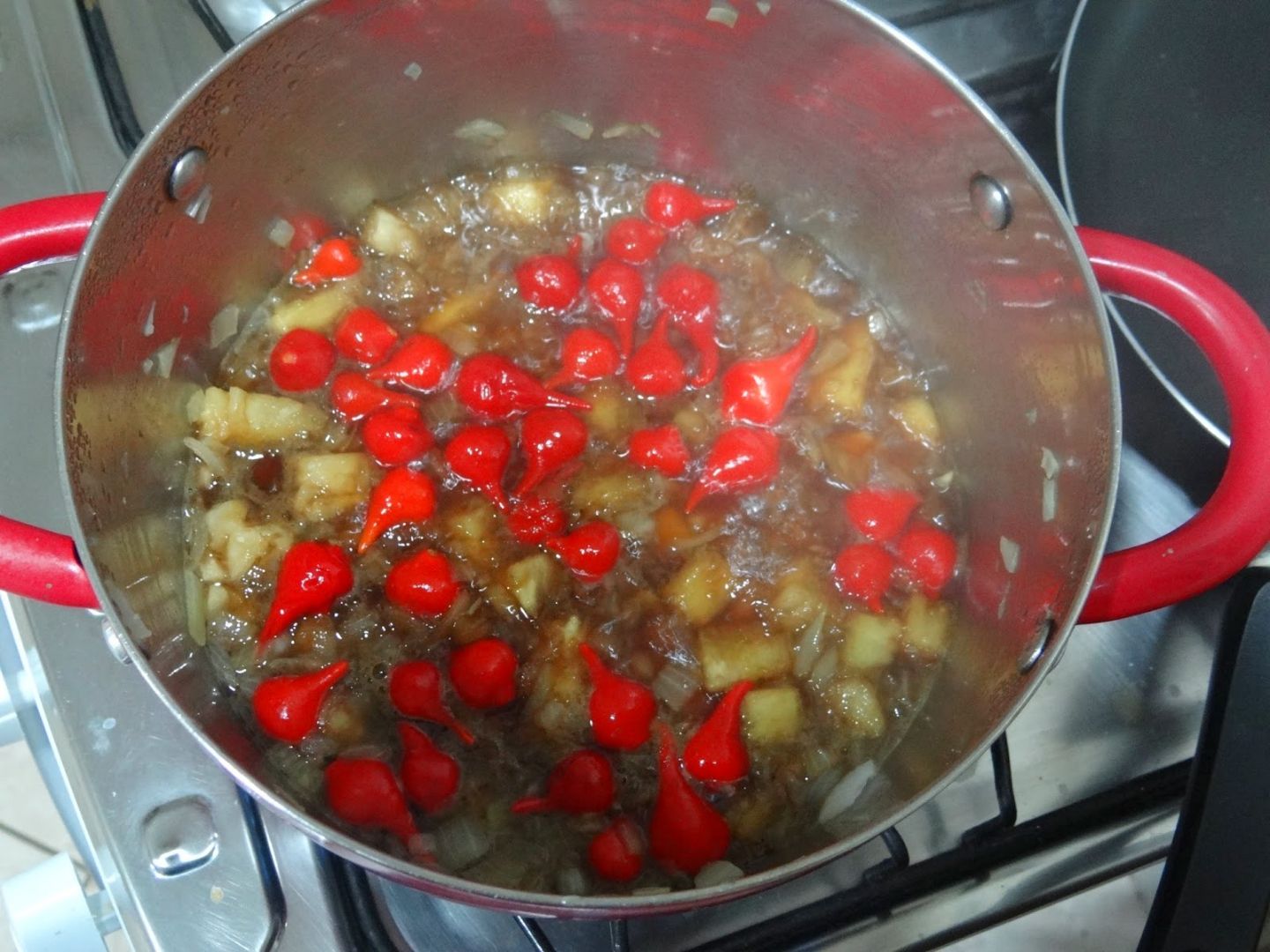 Molho de abacaxi com pimenta para carnes