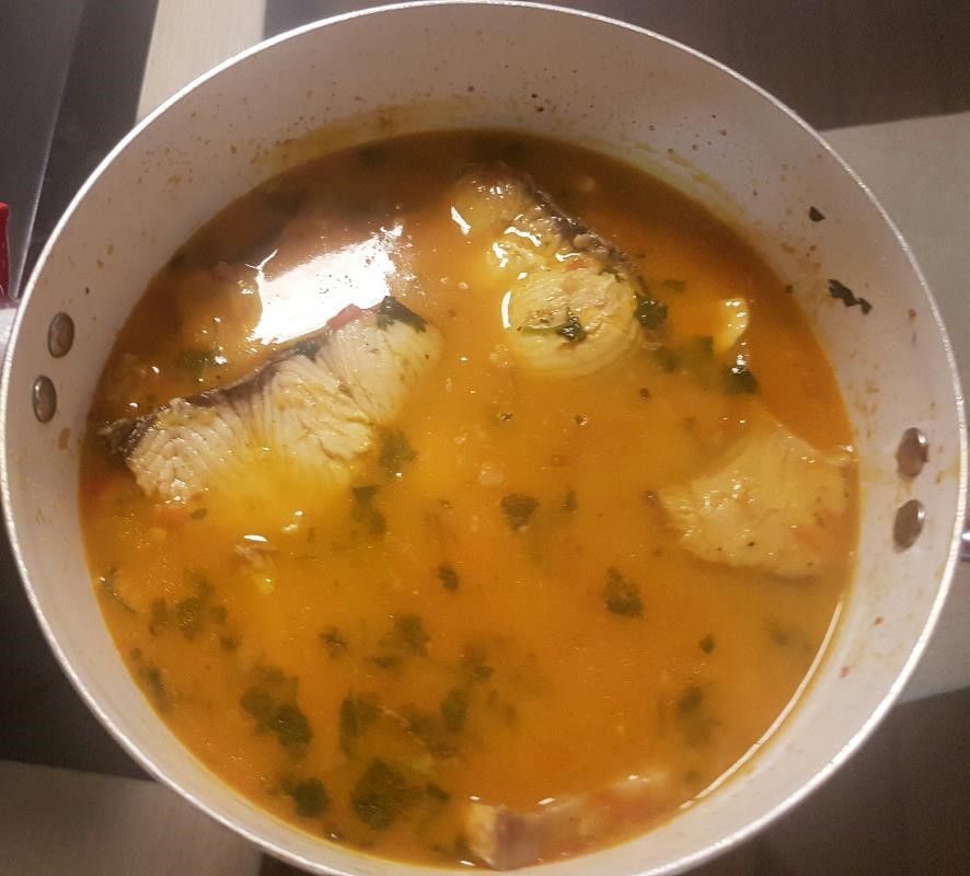 Moqueca baiana com pirão