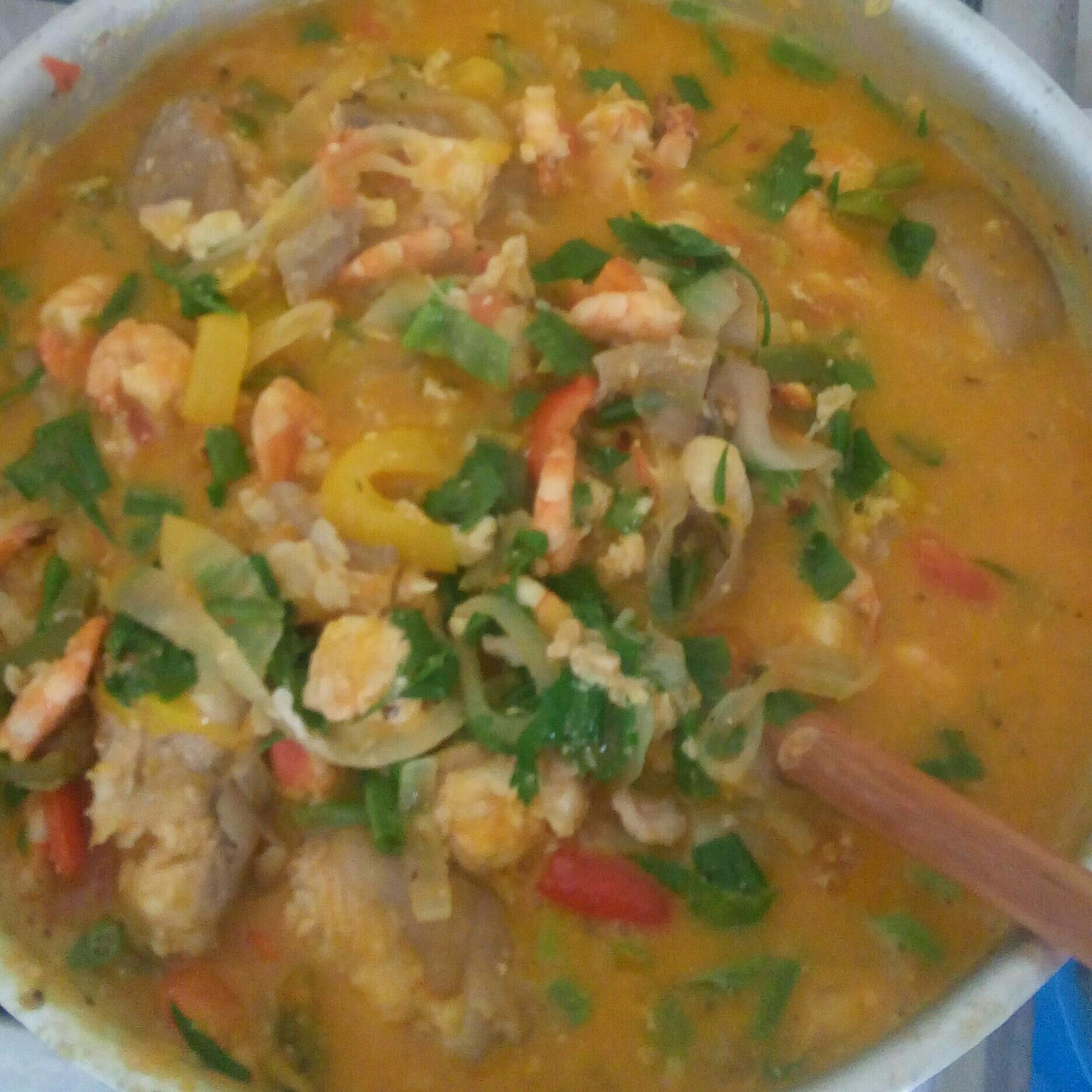 Moqueca de pintado e camarão