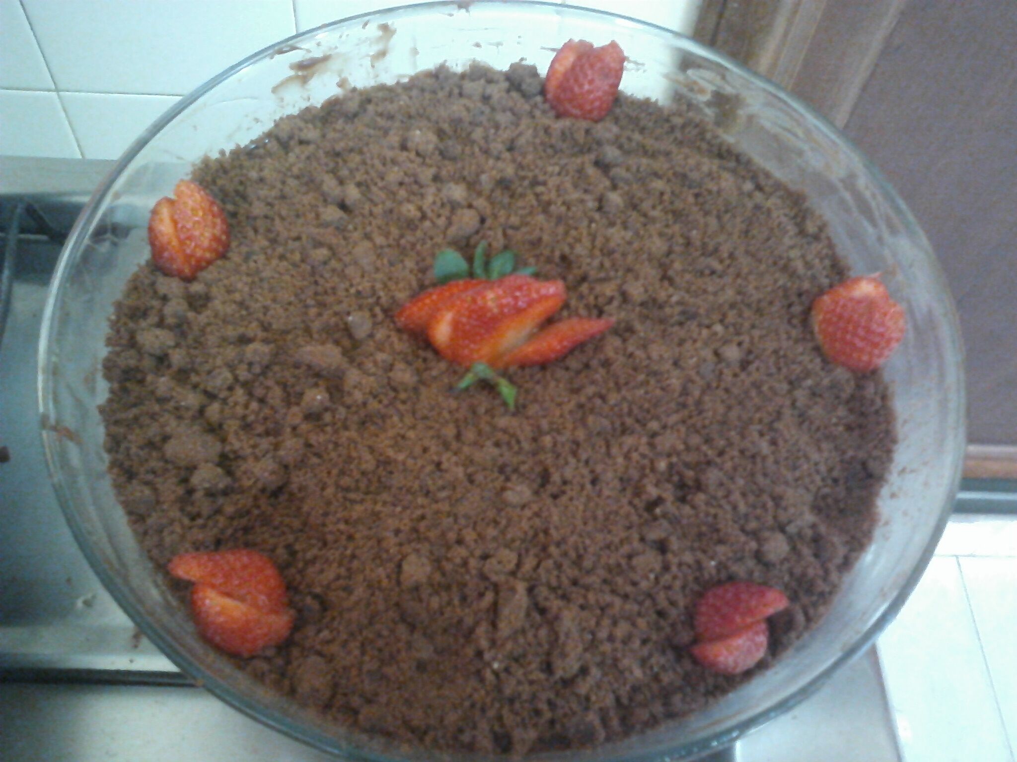 Morango com brigadeiro