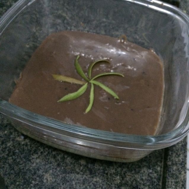 Mousse de manga com brigadeiro