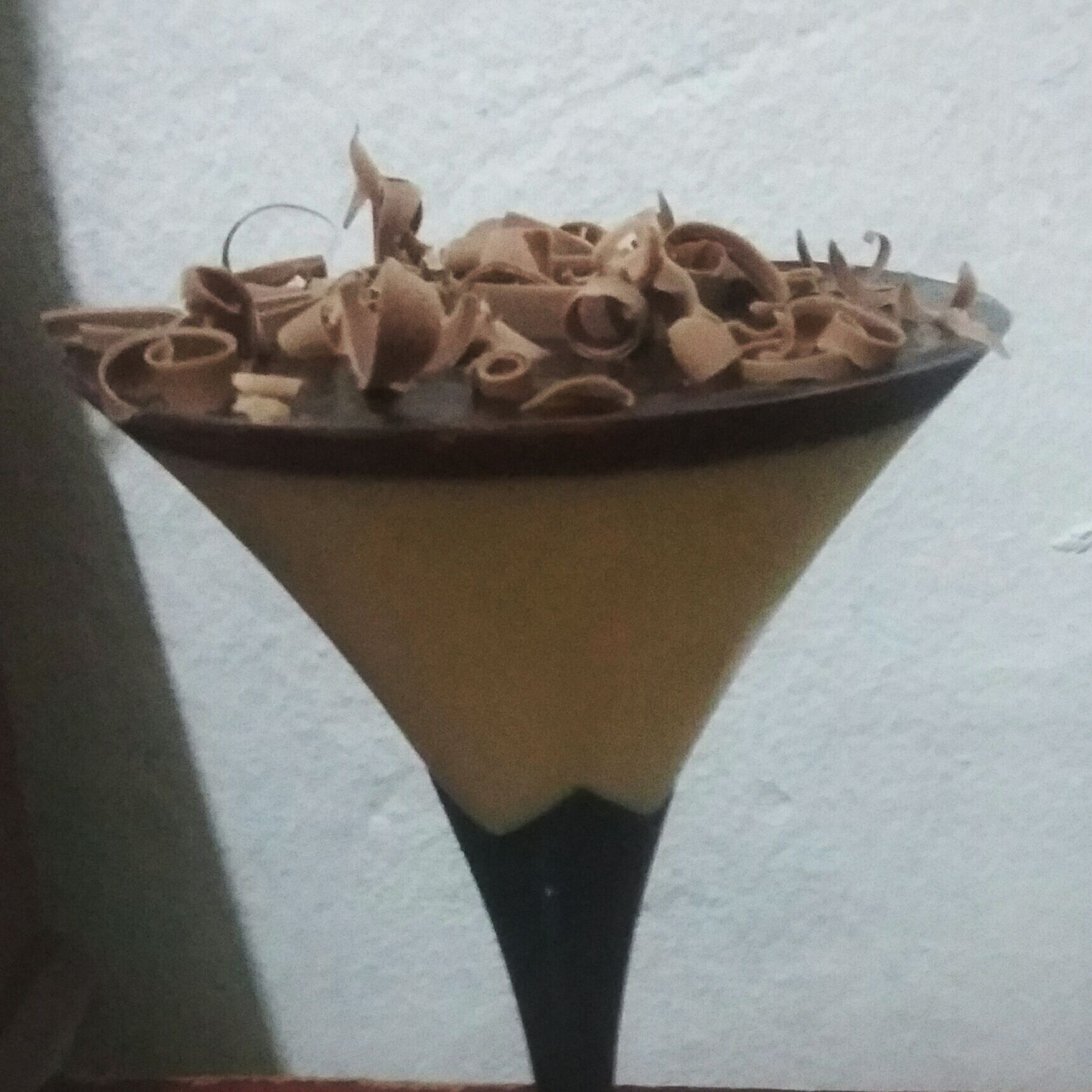 Mousse de maracujá com chocolate