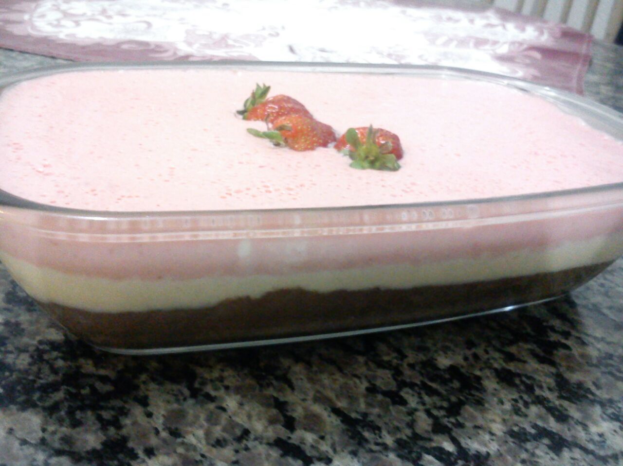 Mousse pudim napolitano