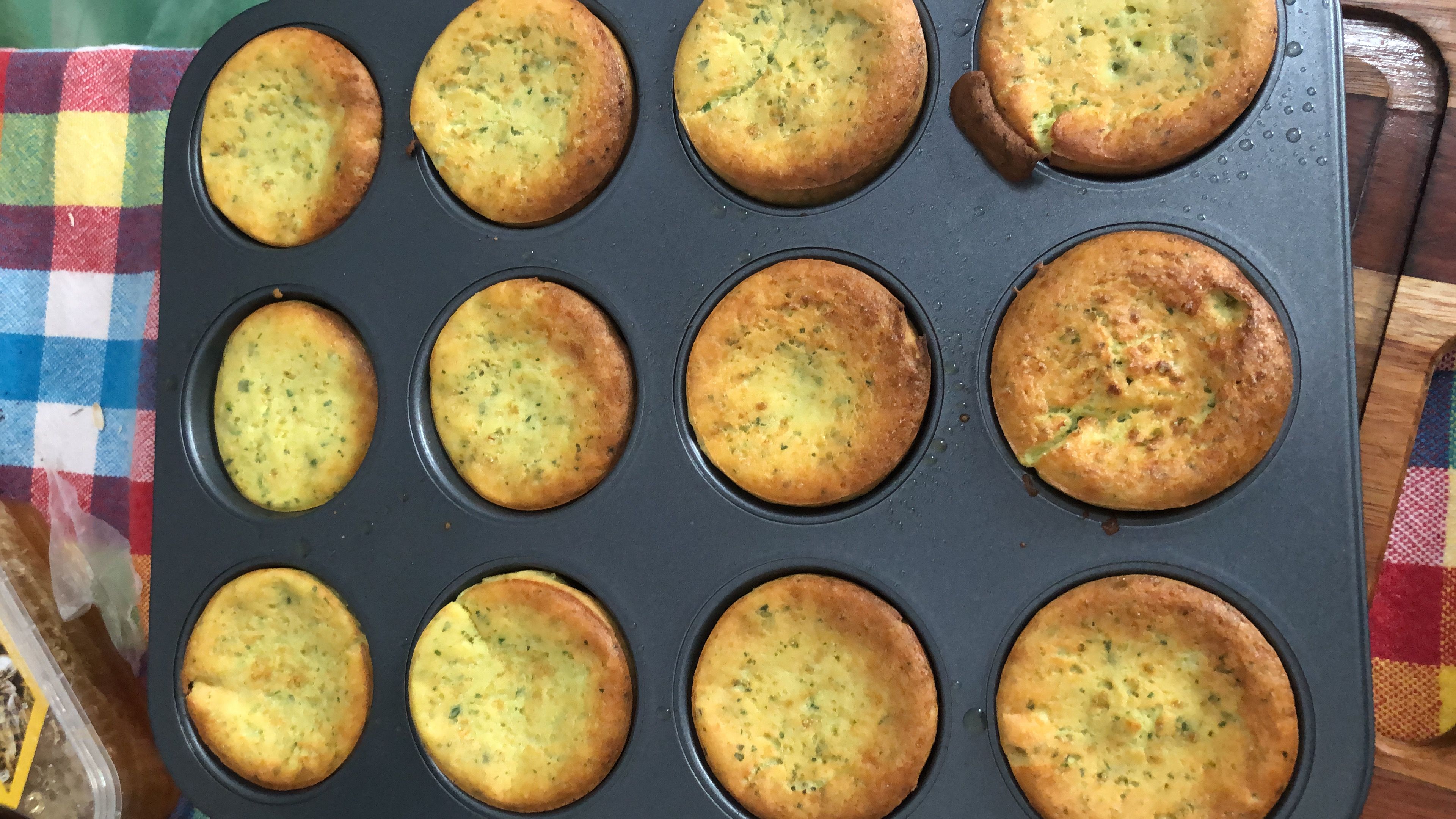 Muffin de abobrinha proteico sem glúten