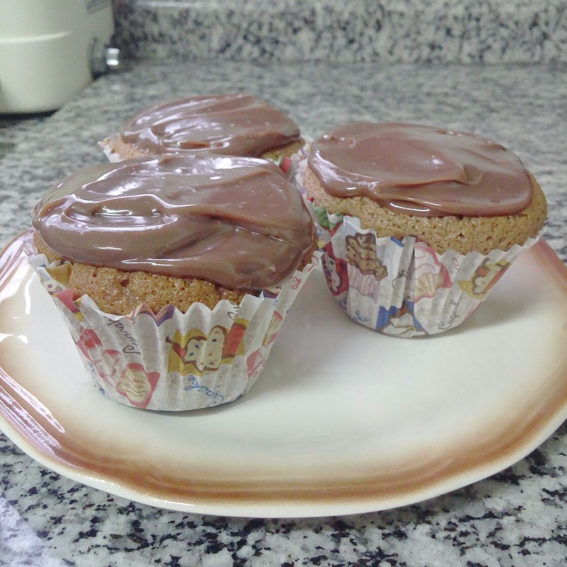 Muffin de chocolate com leite condensado