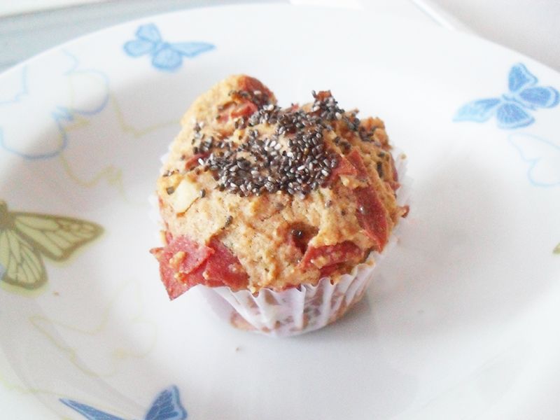 Muffin salgado com chia