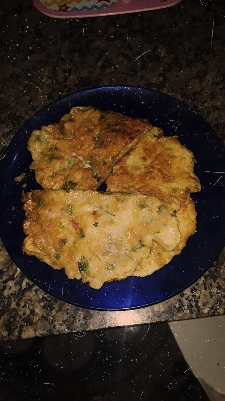 Omelete com farinha de mandioca