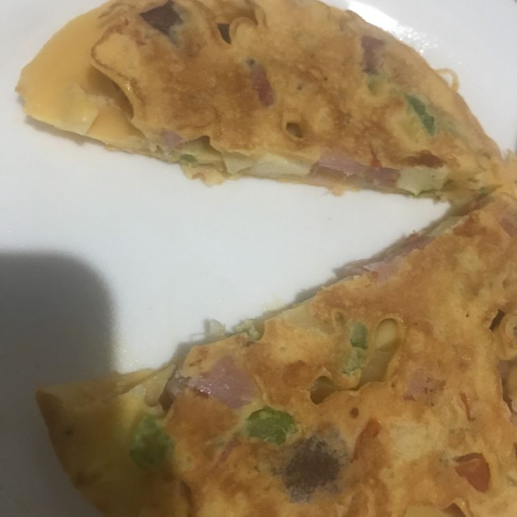 Omelete com farinha de trigo