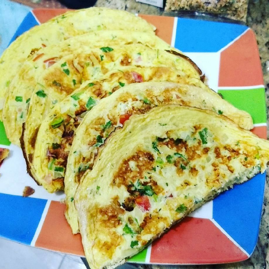 Omelete com requeijão