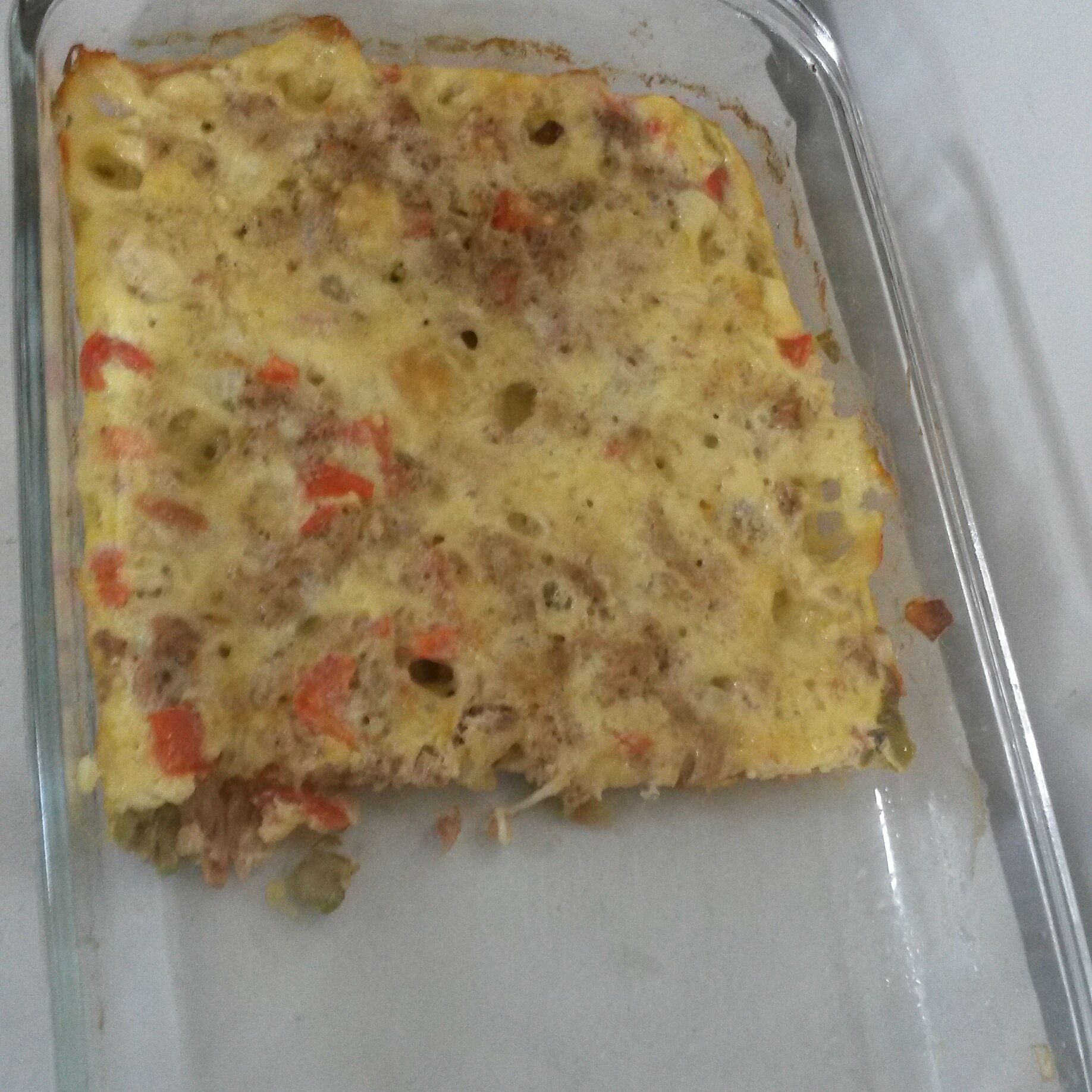 Omelete de atum fácil assado