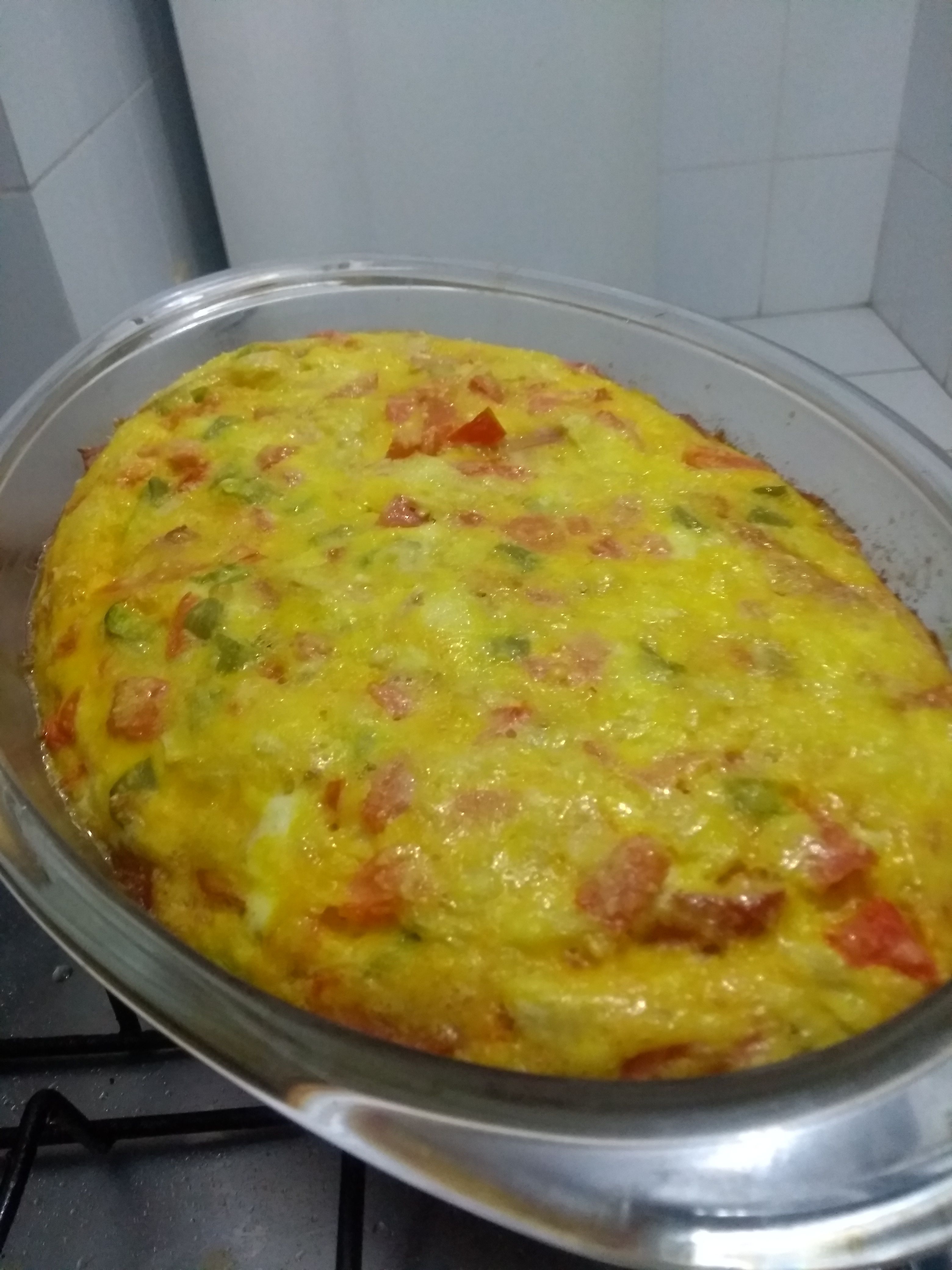 Receita De Omelete De Frango E Queijo No Forno - Receitas Fáceis E Rápidas