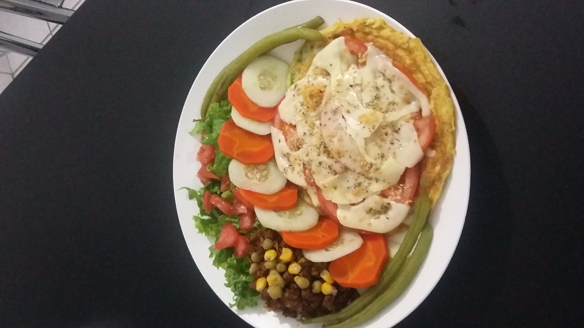 Omelete pizza de frigideira light!