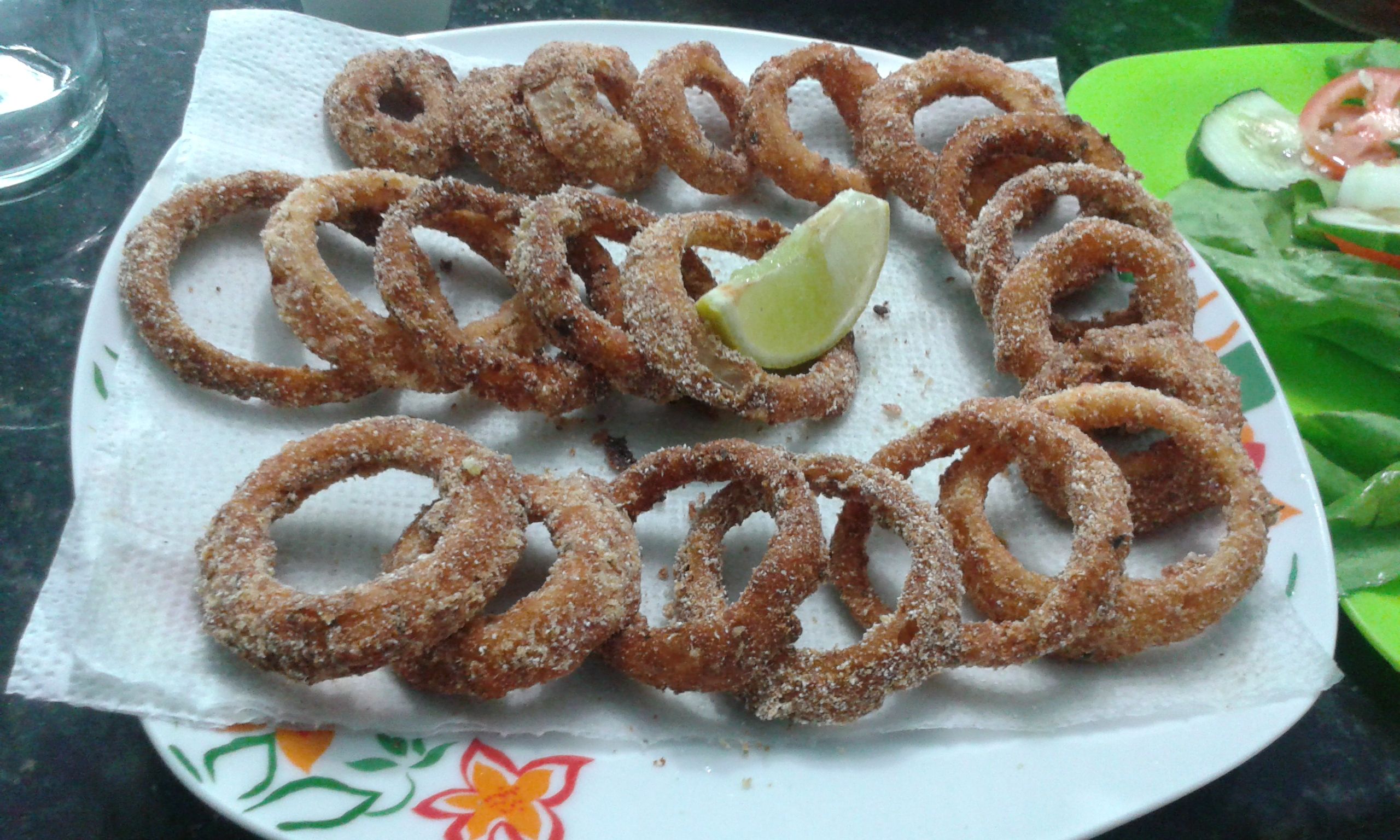 Onion rings empanada com fubá mimoso