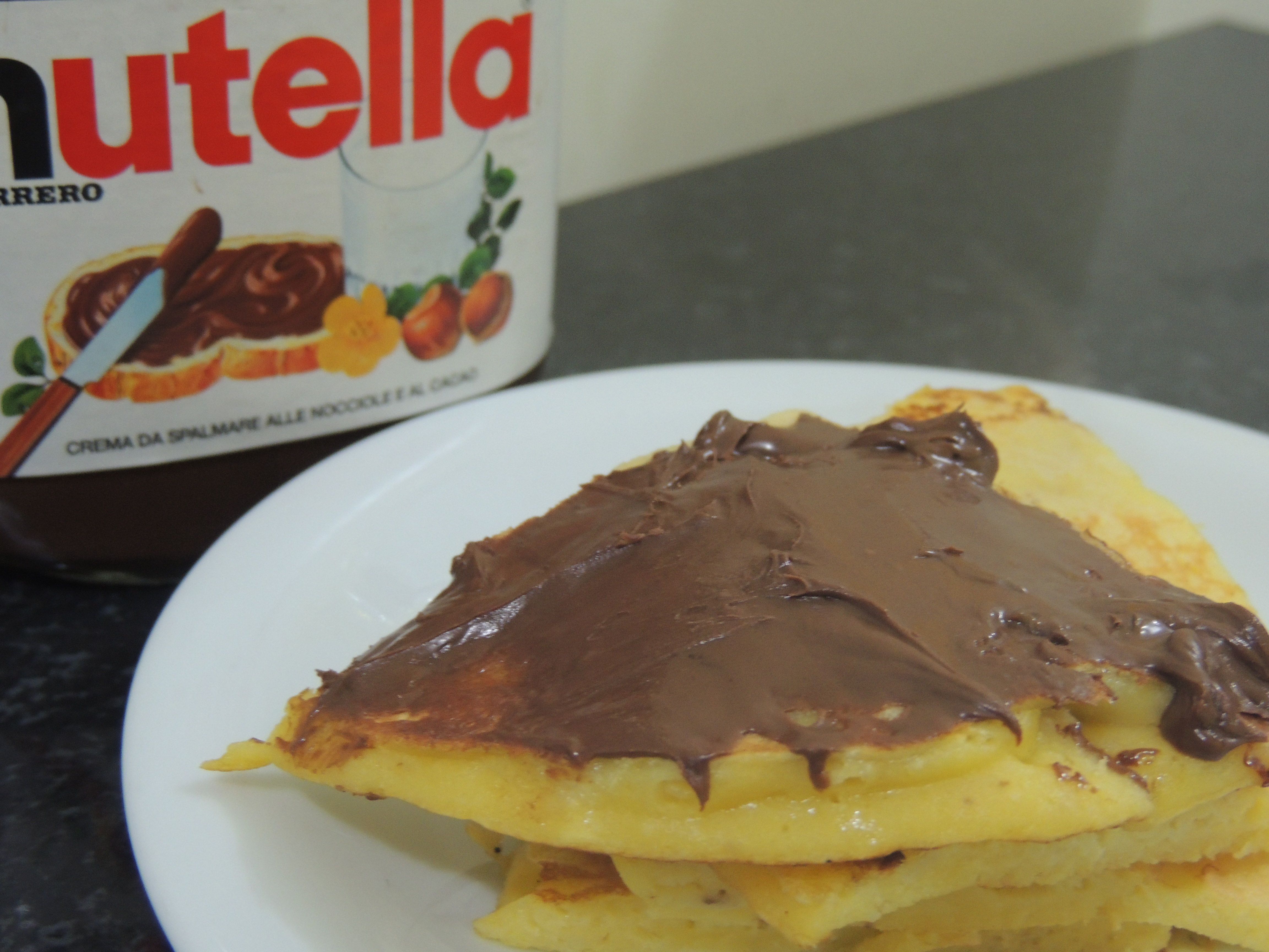 Panqueca americana com Nutella