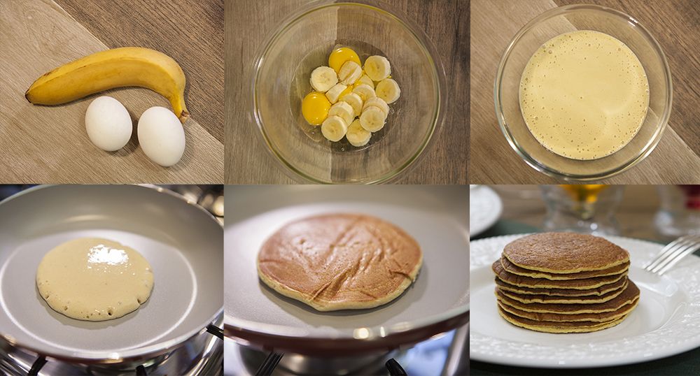 Panqueca doce sem glúten e lactose