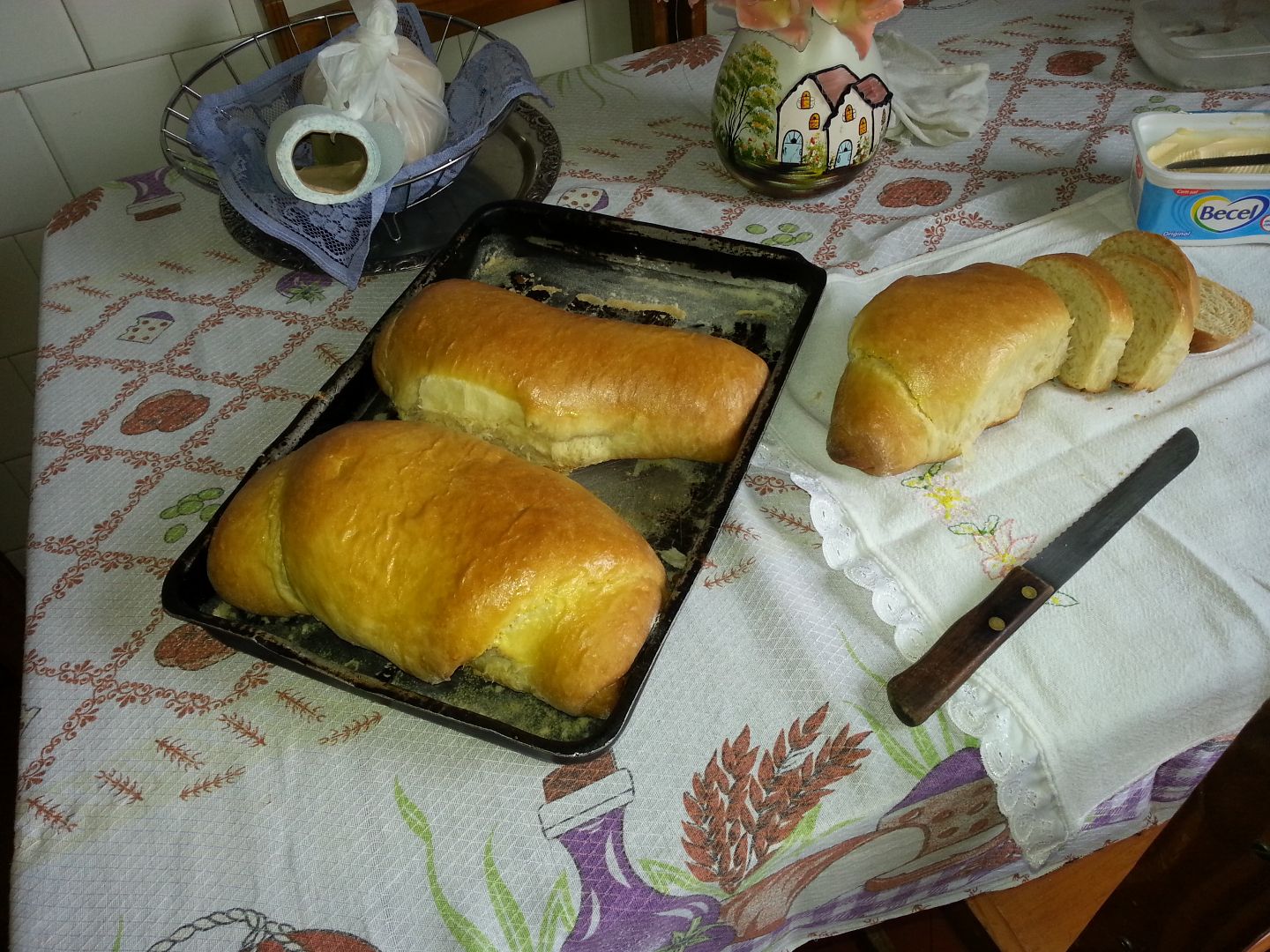 Pão caseiro com leite condensado