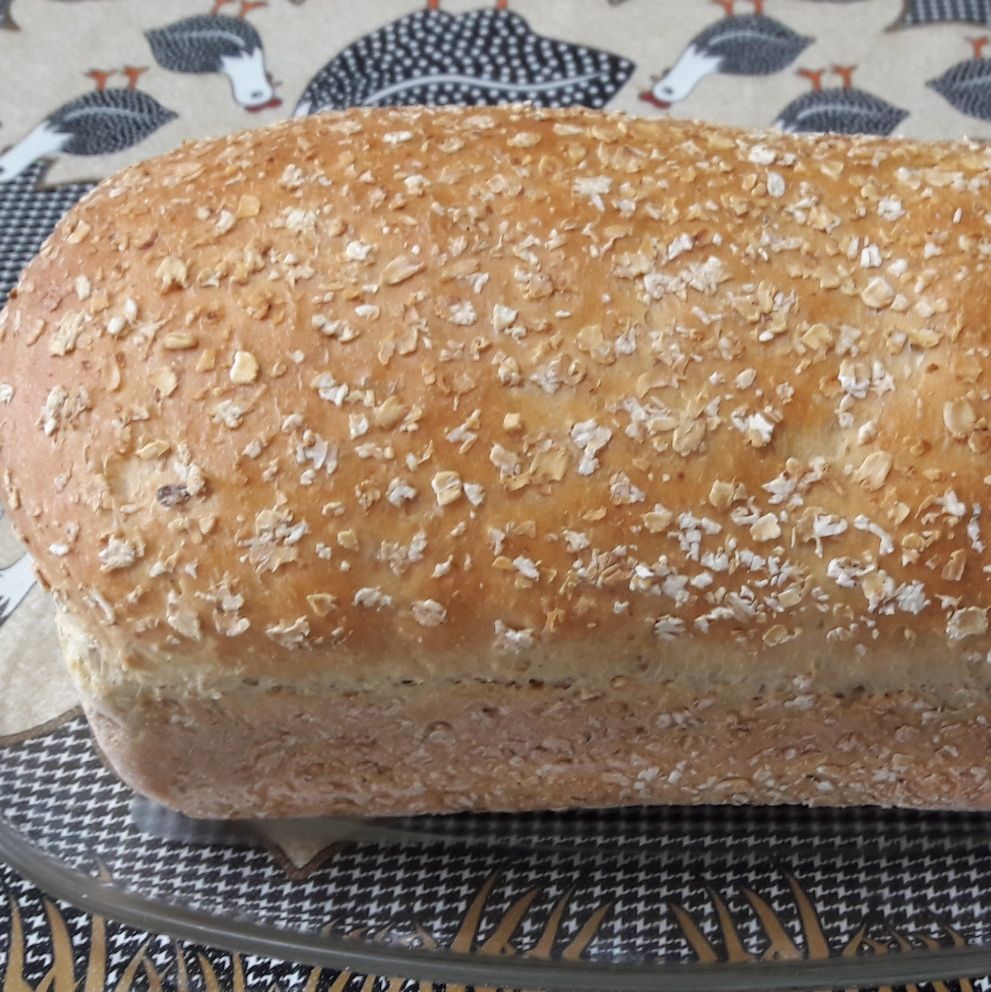 Pão de aveia, quinoa e uvas passas