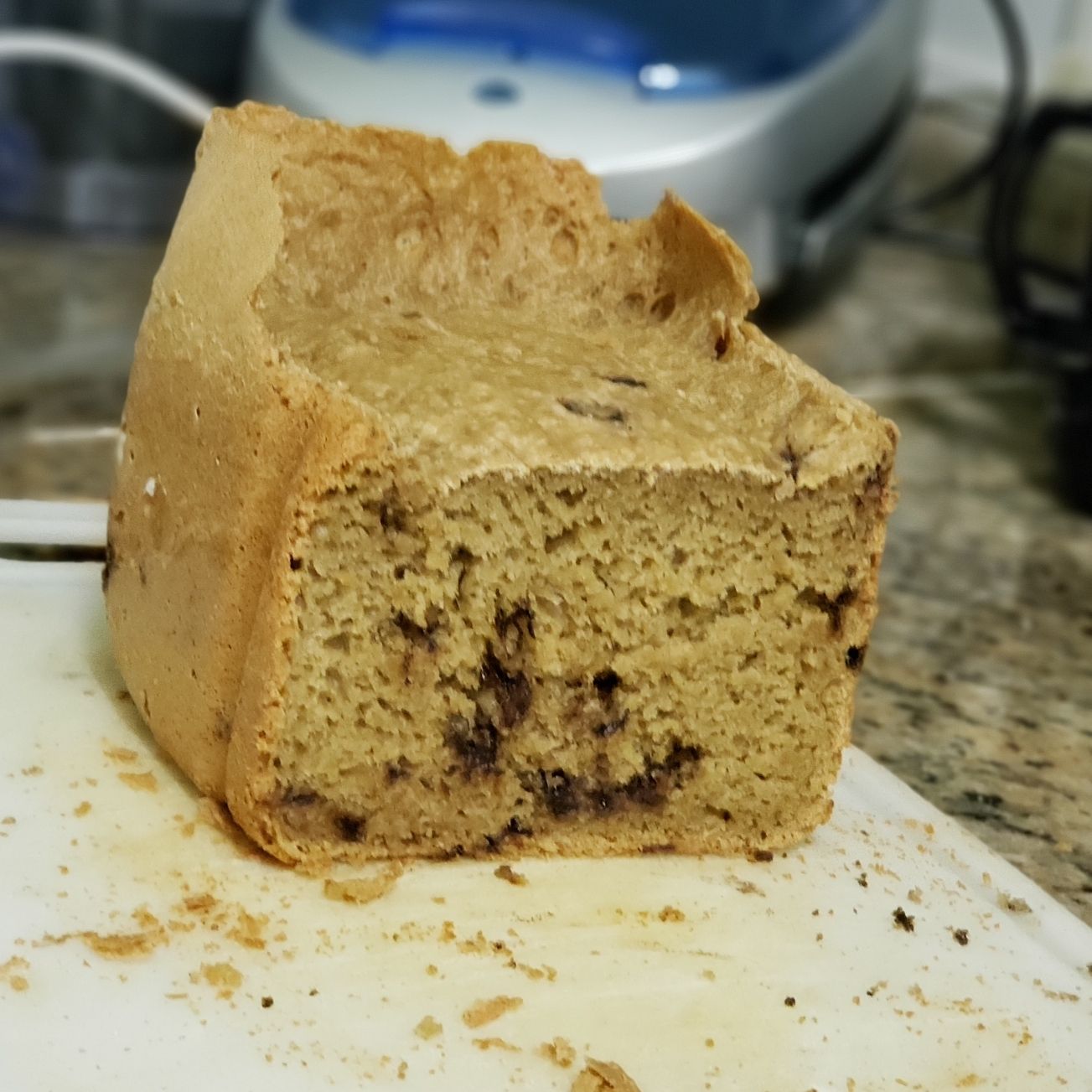 Pão de cenoura com gotas de chocolate na panificadora