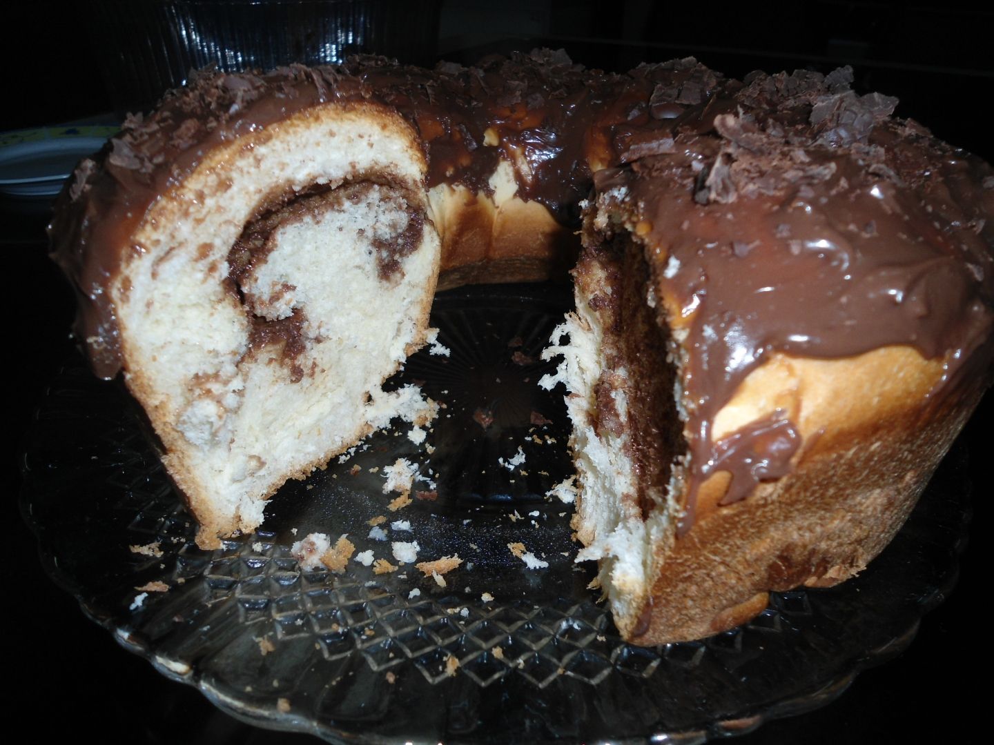 Pão doce de brigadeiro