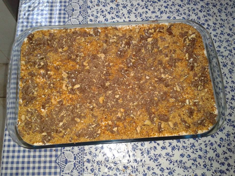 Pavê de chocolate com amendoim da Aline