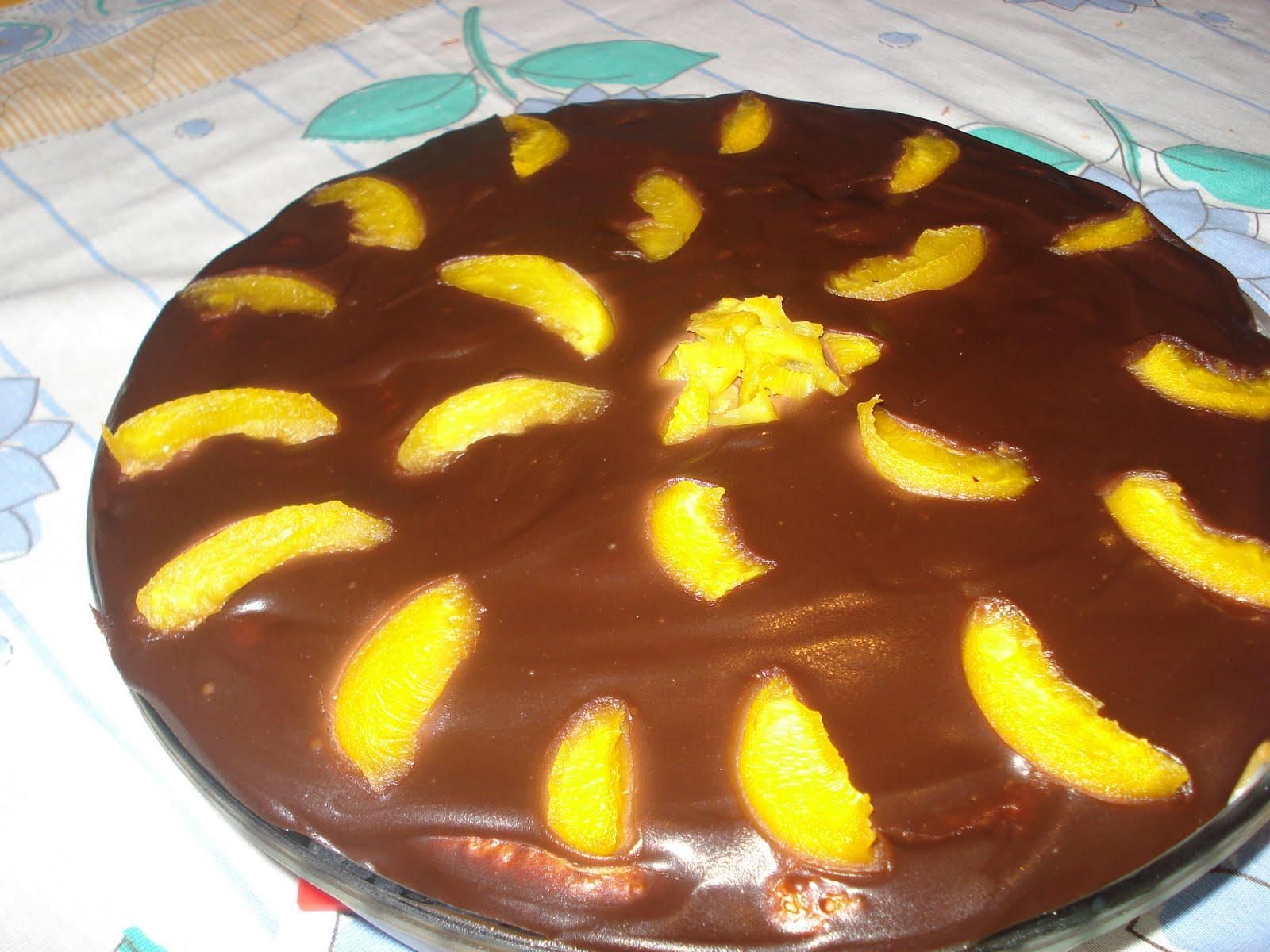 Pavê de Chocolate e Pêssego