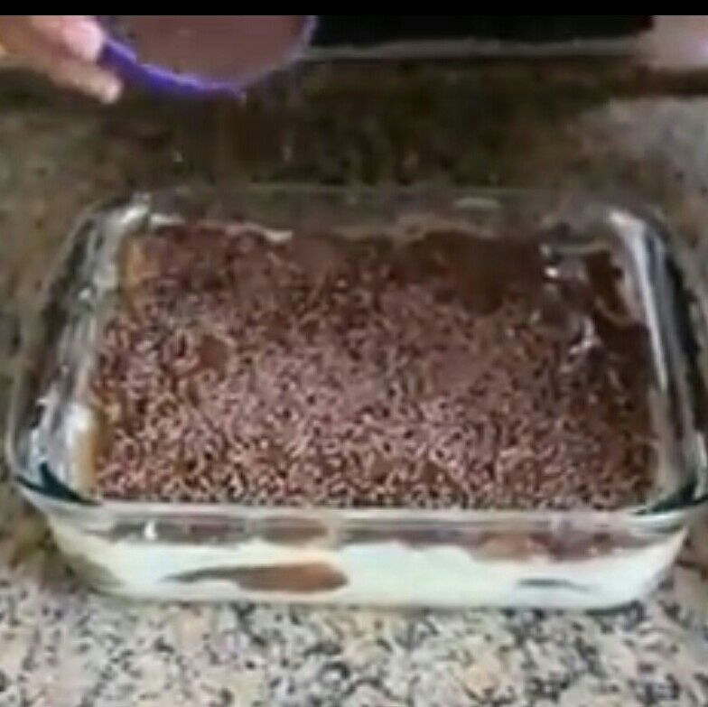 Pavê fácil e rápido de brigadeiro e creme branco