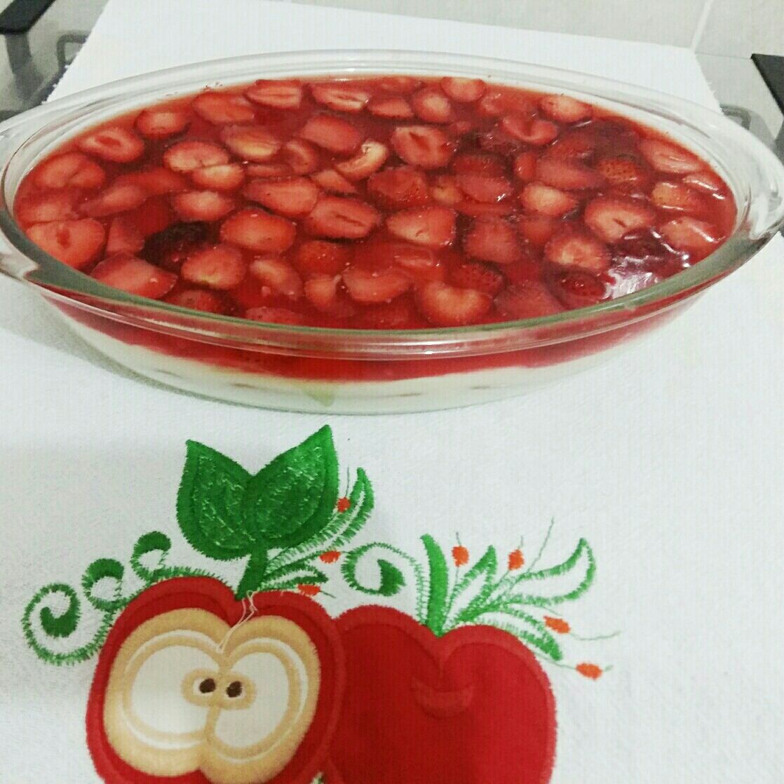 Pavê gelado de morango