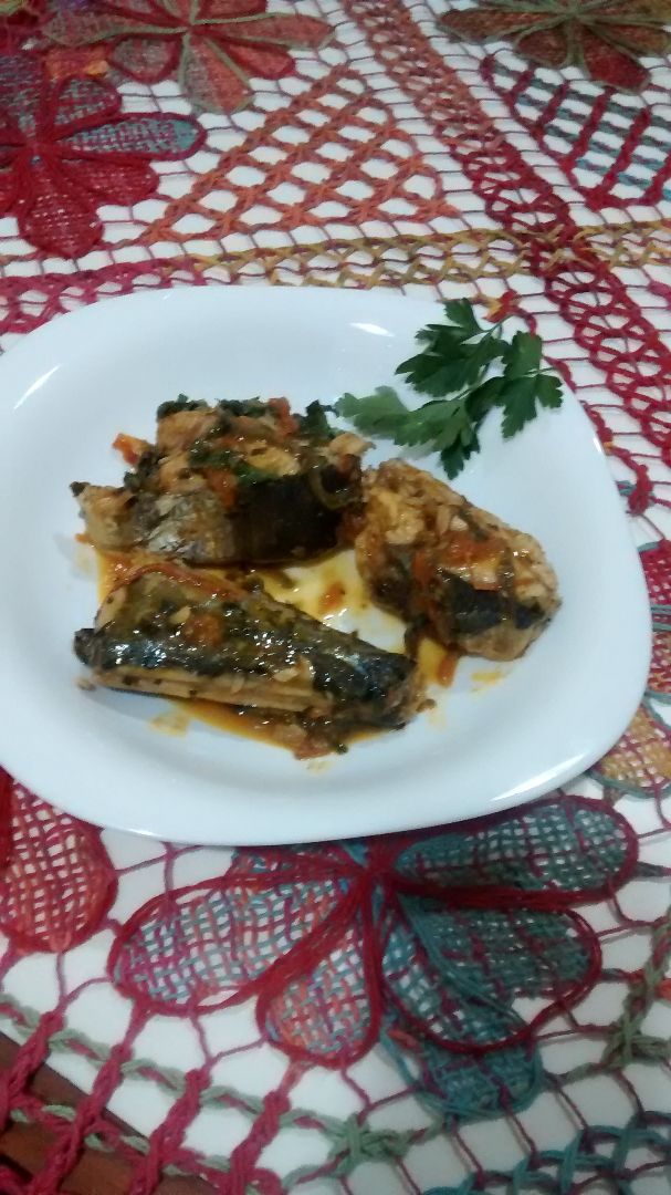 Peixe cozido simples