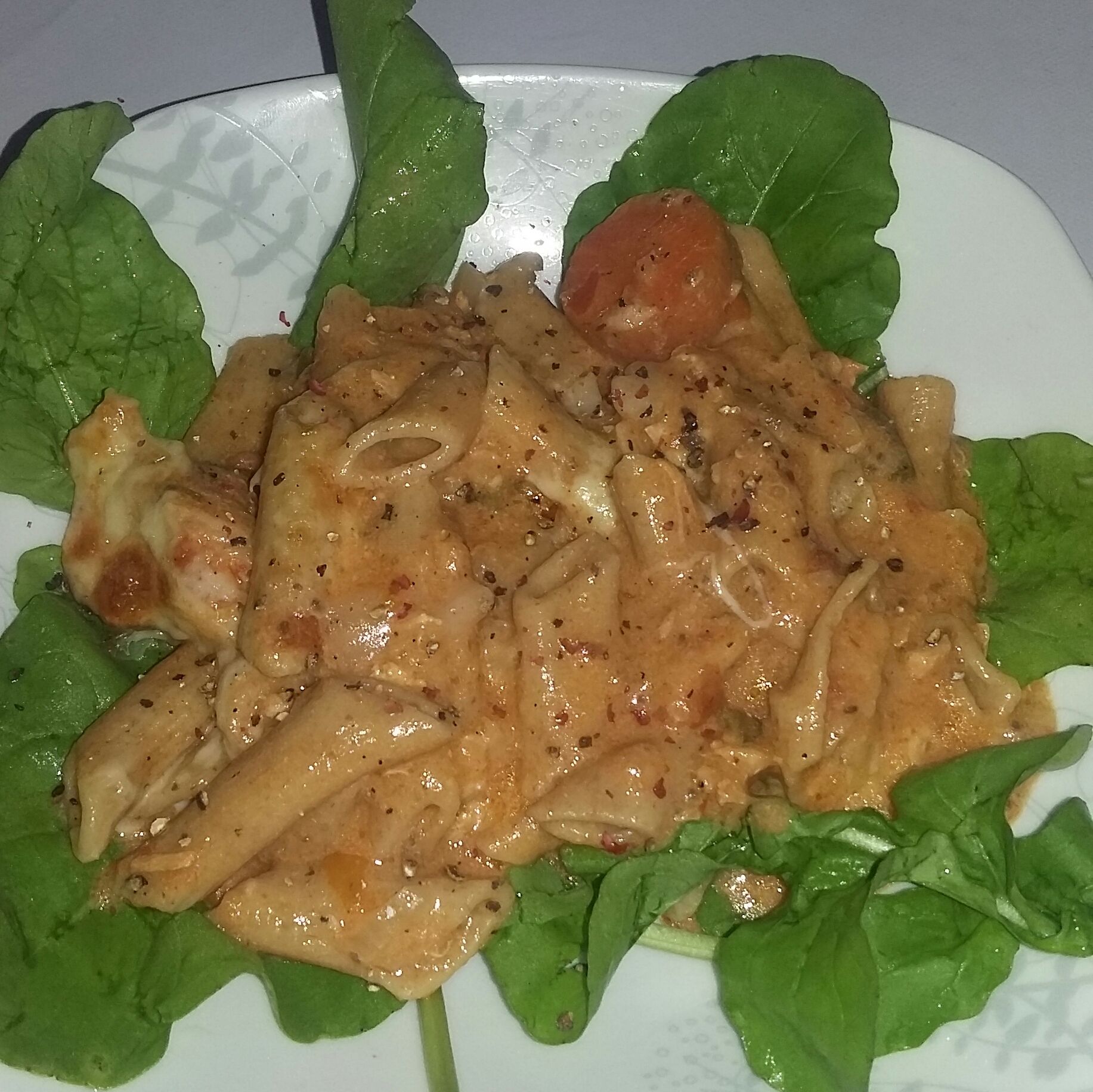 Penne ao molho de salmão