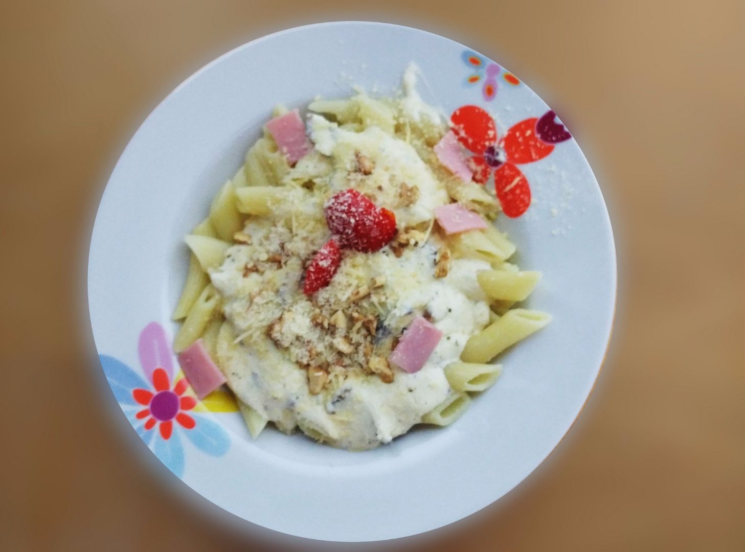 Penne com mascarpone e gorgonzola