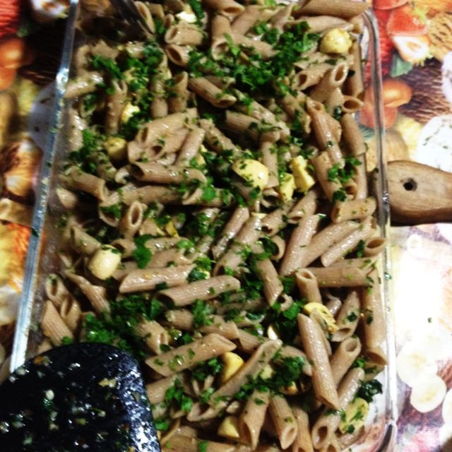 Penne integral ao champignon