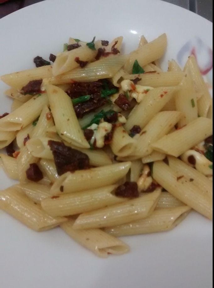 Penne rápido de domingo