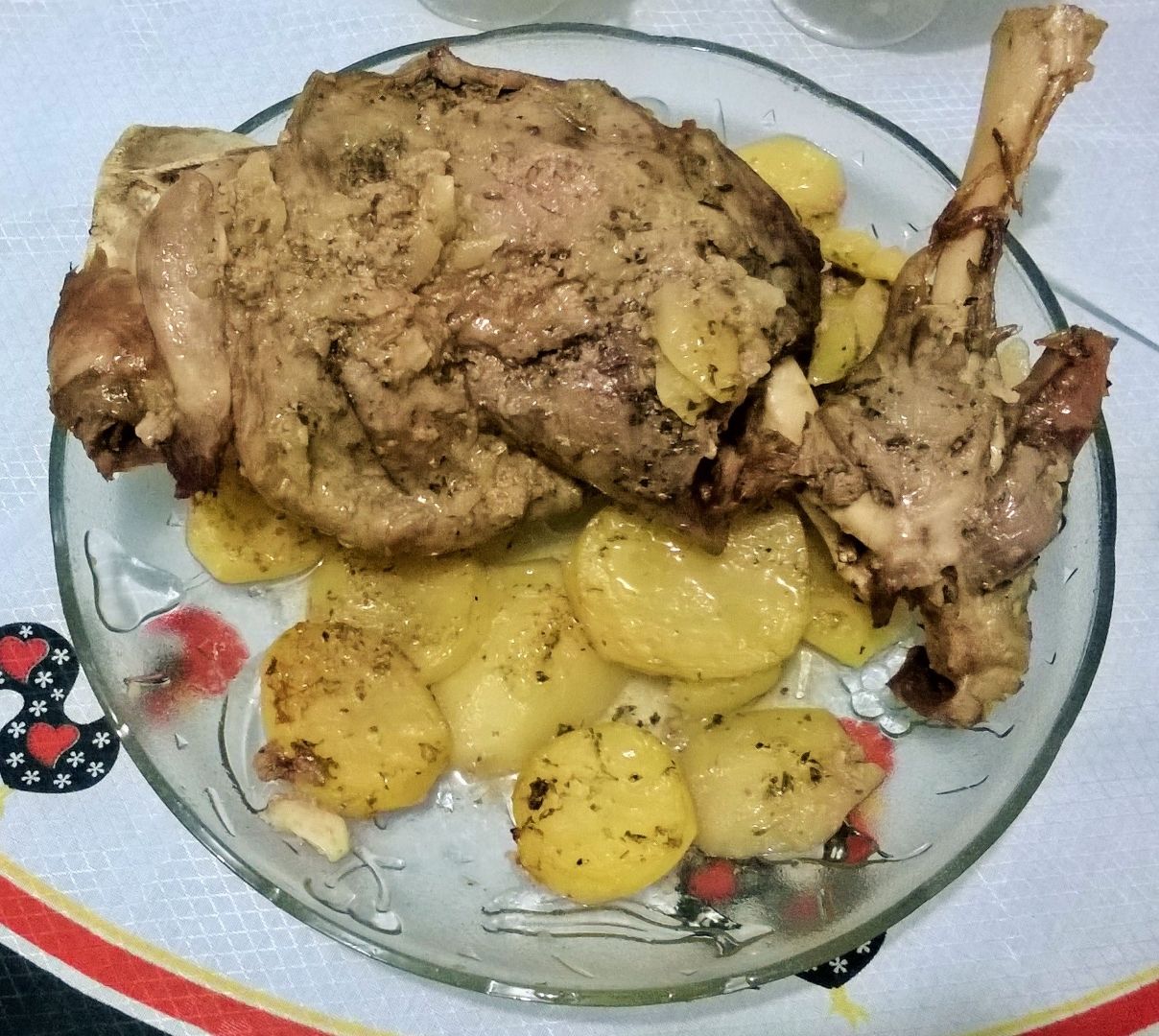 Pernil de cordeiro assado