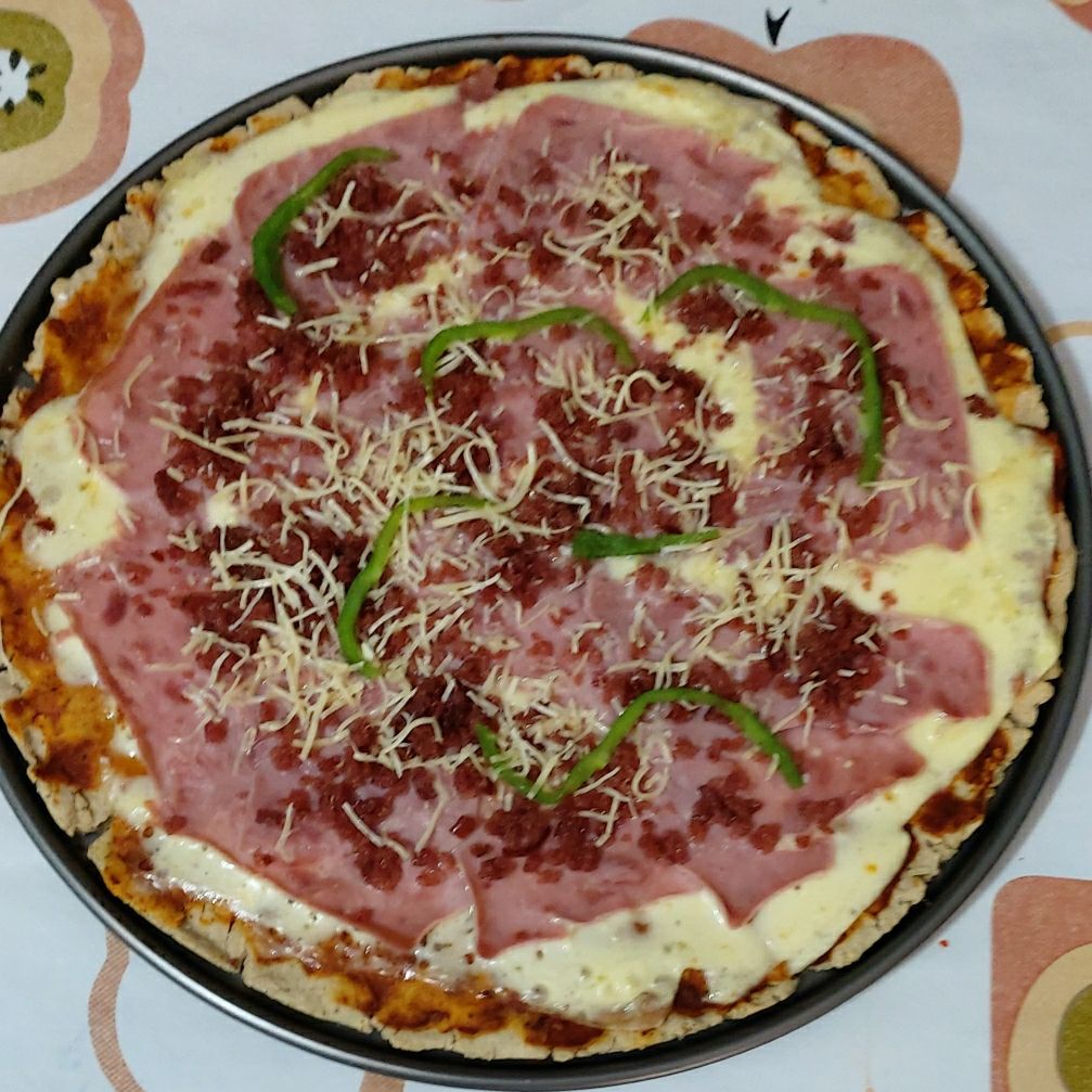 Pizza com massa de batata-doce