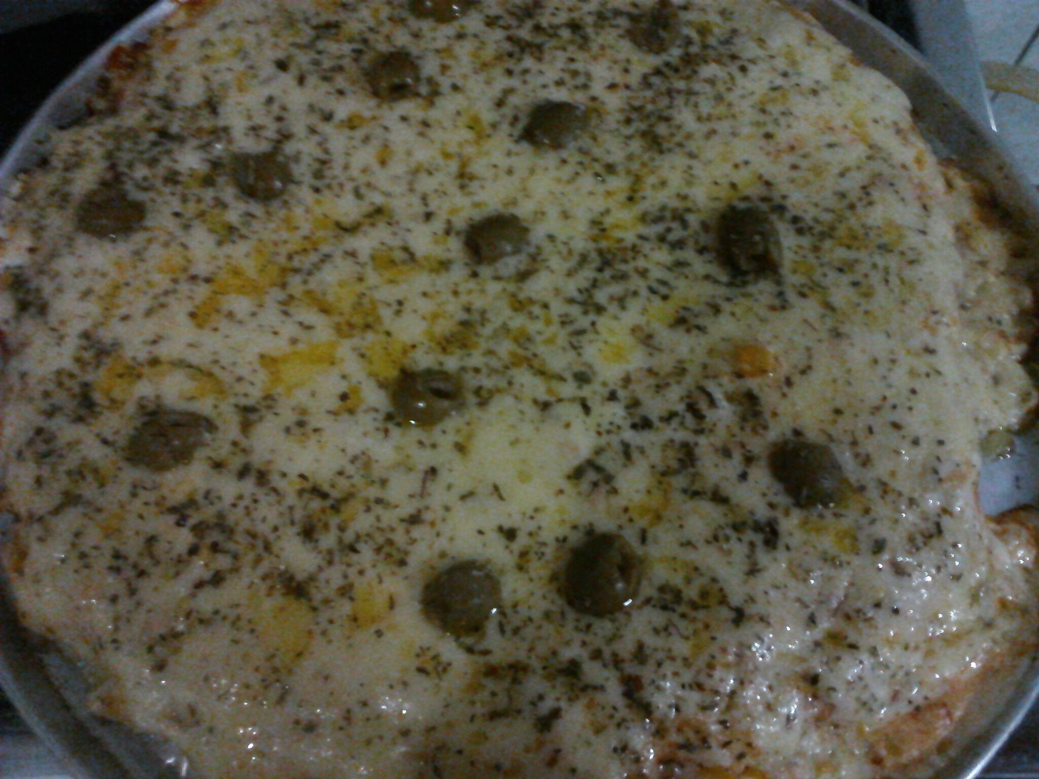 Pizza de creme de milho