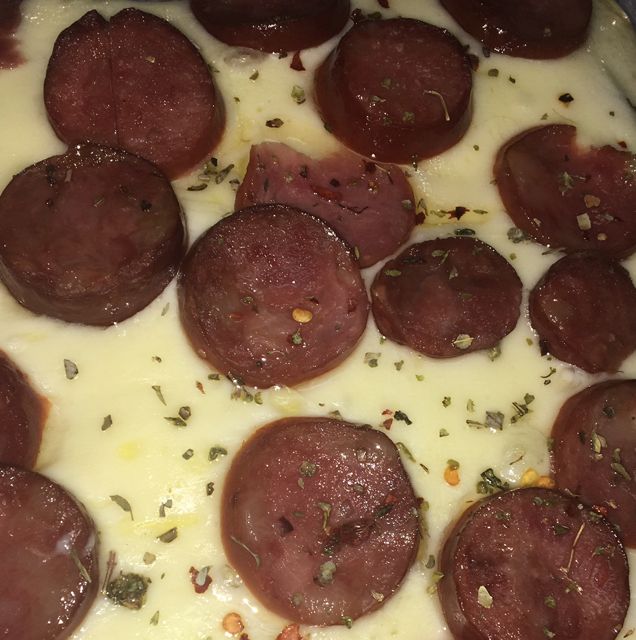 Pizza de pão integral