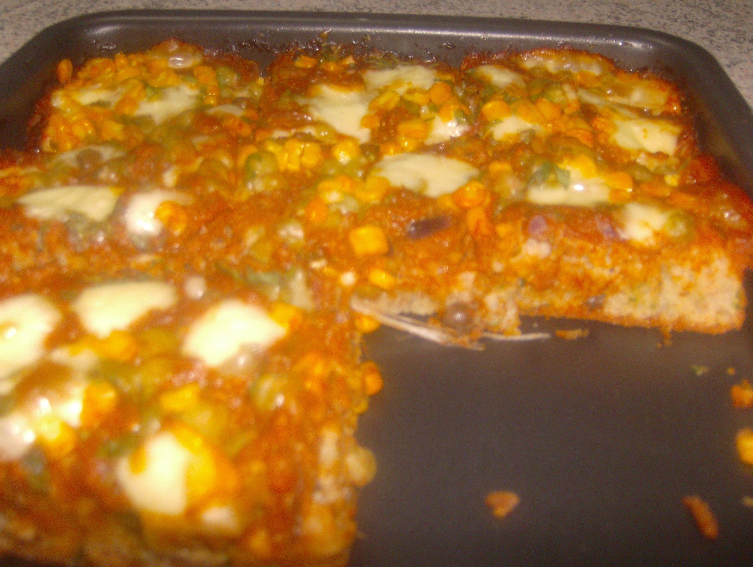 Pizza integral de atum da Maira