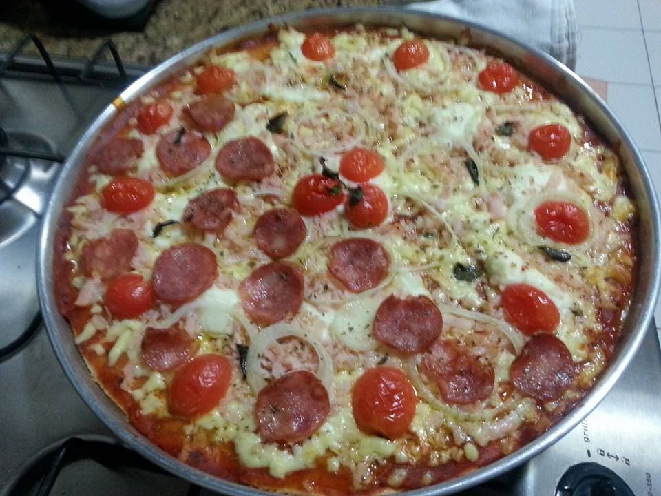 Pizza integral de liquidificador