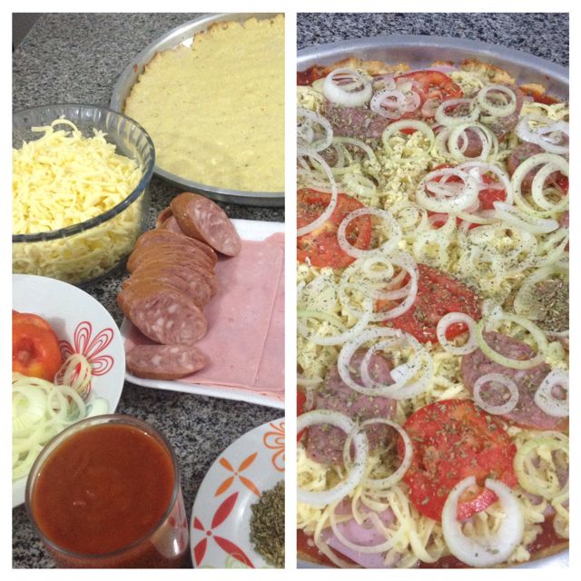 Pizza low carb couve-flor Saraiva