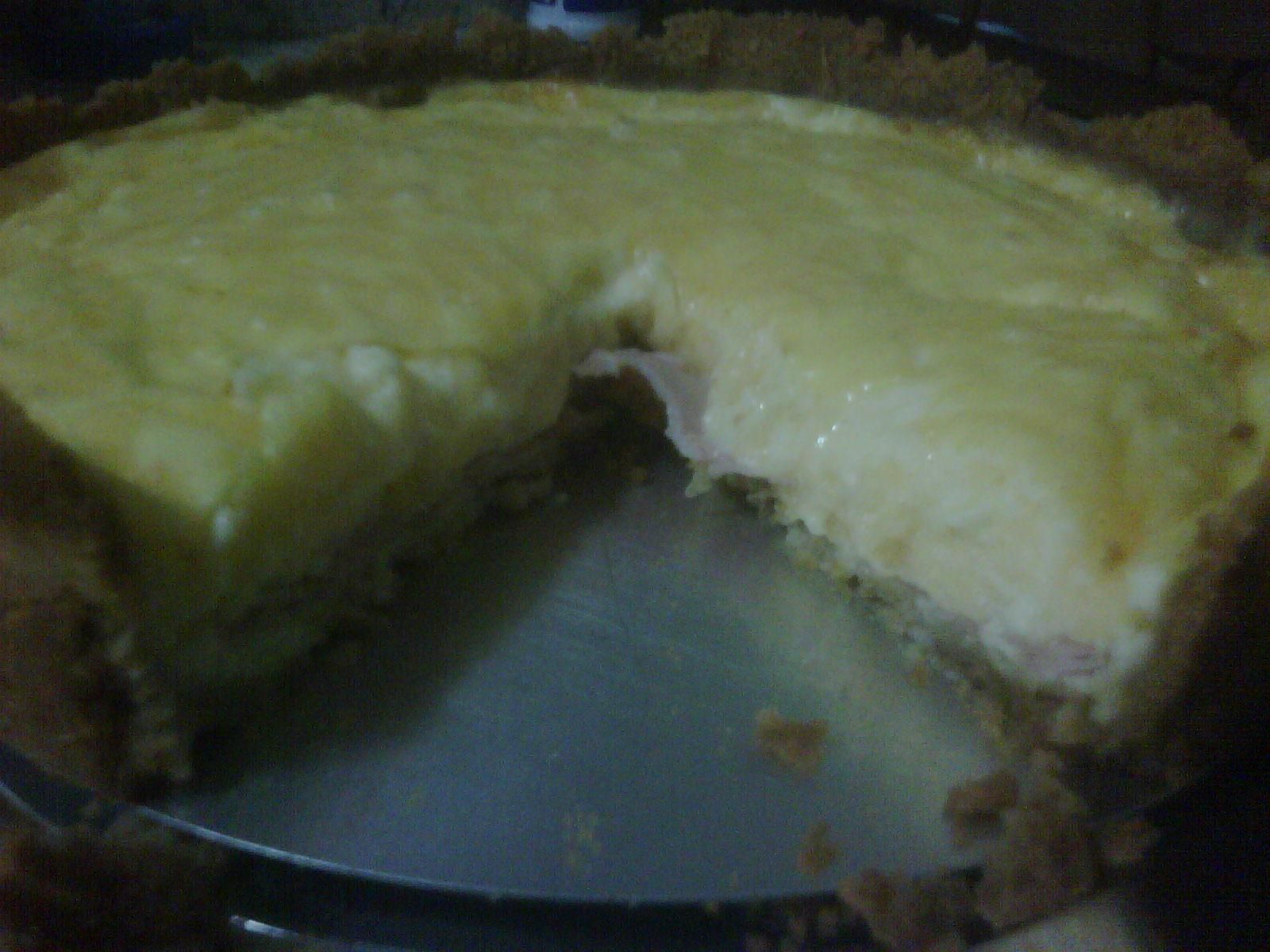 Quiche com bolacha de água e sal