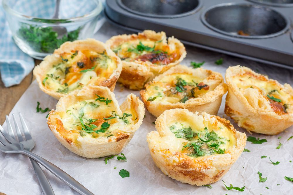 Quiche com pão de forma